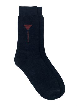 Berry Blue Merino Wool Regular Length Winter Liner Socks | Men